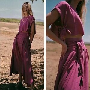 NWOT Free People Sundown Skirt Set